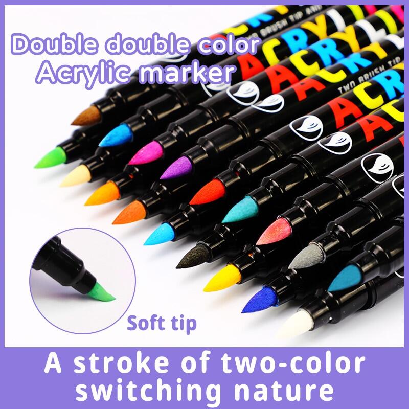 Guangna 36/60 Colors Sketching Markers Set Dual Brush Acrylic Paint
