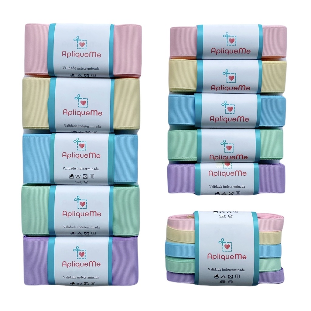 Kit Fita Lisa Yama Candy (3 tamanhos) - 2 metros de cada
