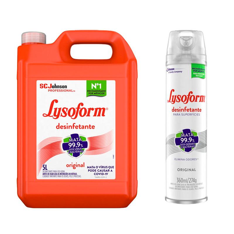 Lysoform Aerosol Desinfetante Original 360ml em oferta