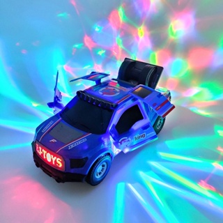 Dança elétrica deformação girando universal polícia carro música led luz  meninos legal brinquedo carro natal presente de aniversário - AliExpress