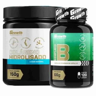 Complexo B 120 Caps + Colágeno em Pó 150g Growth Supplements