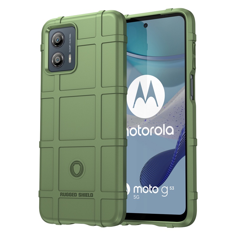 Capa Armadura Protetora De Fibra Robusta Para Motorola Moto G53 Anti-Riscos Resistente De Celular Amortecedor