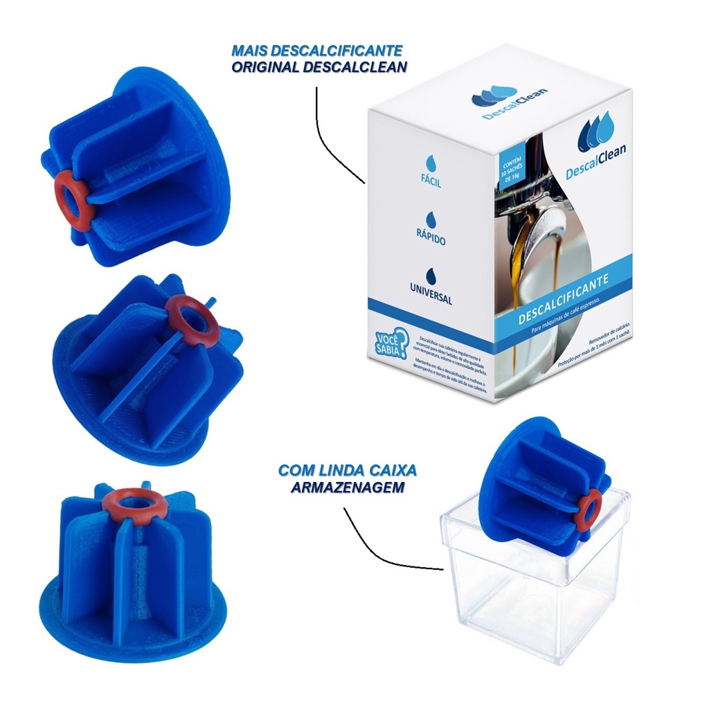 Cápsula Retrolavagem Retro Lavagem Cafeteira Três Corações Mais 1 Descalcificante Descalclean Original