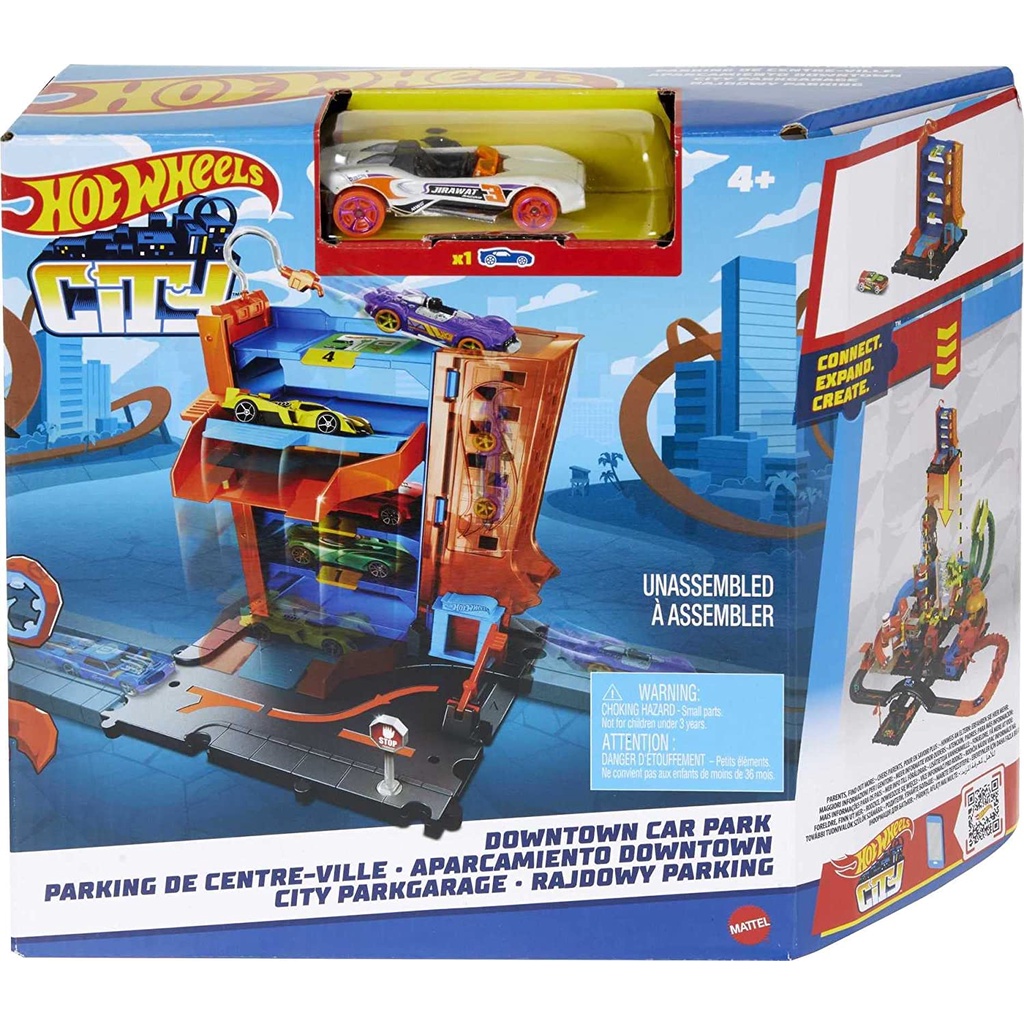 Hot Wheels - Pista de carros de brinquedo com garagem definitiva e dragão,  4 níveis, inclui 2 veículos ㅤ, HOT WHEELS SETS