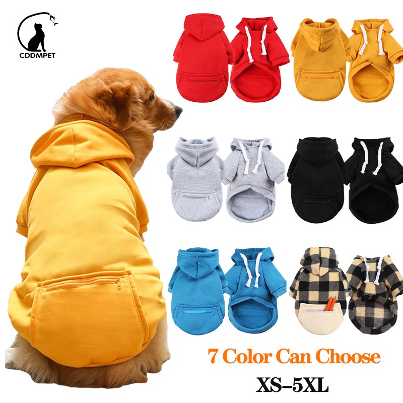 Roupas De Cachorro Moletom Com Capuz Para Cães Capuz Com Bolso Casaco De Inverno Cachorros E Grandes Chihuahua Pug Pet Jaquetas