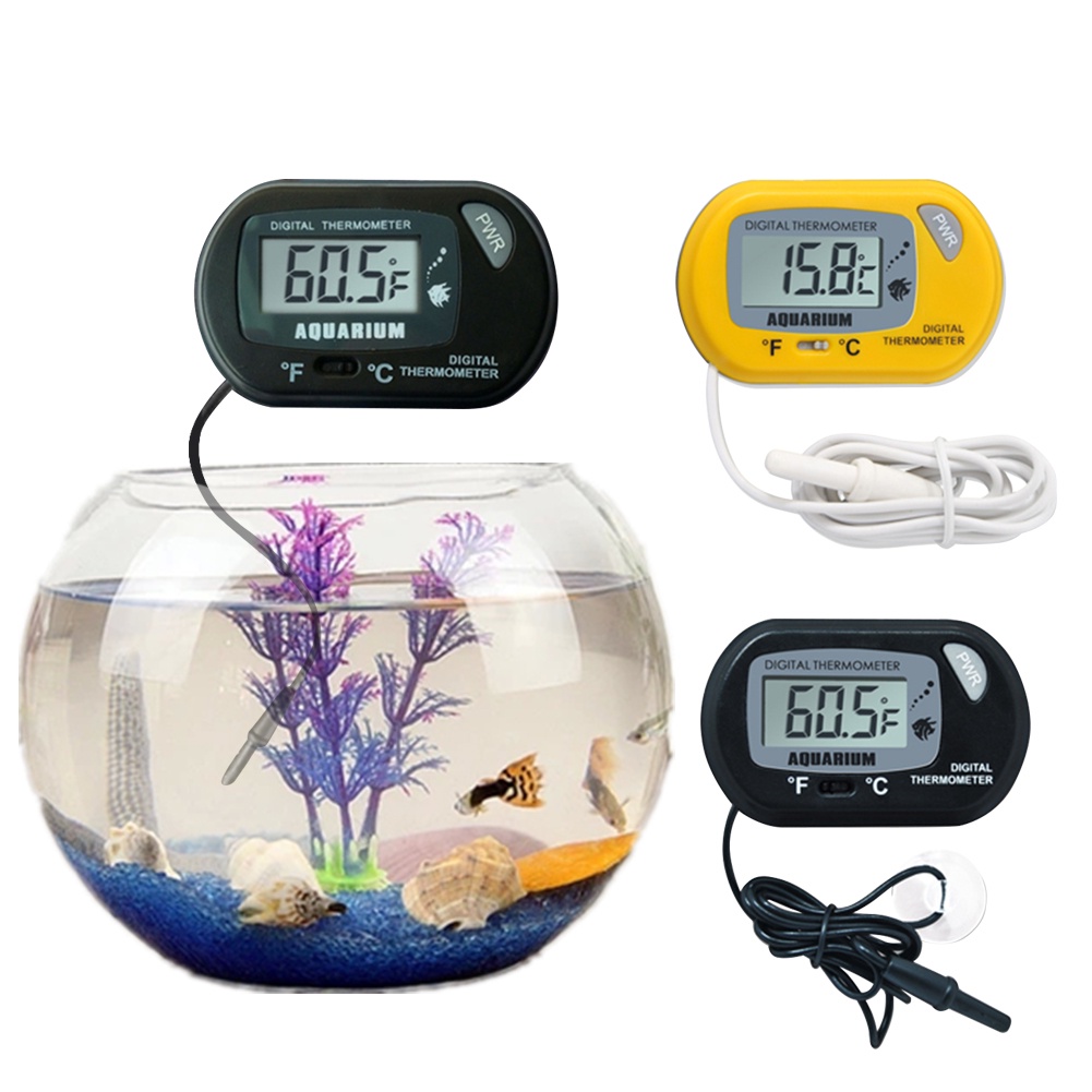 Aquário BESTLINK2 Tanque De Peixe Termômetro Digital Medidor De Temperatura Do Répteis LCD À Prova D'água Para Tortoise Pet Keeping