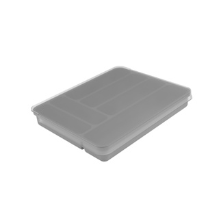 Organizador de Talheres com Tampa Extensível Coza Perfect Cinza Frio