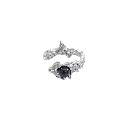 Conjunto De Anéis Unisexo Preto Gem Ring design De Nicho Macho ...