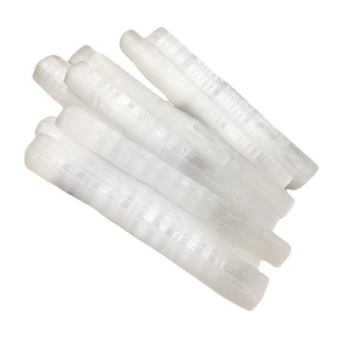 10 Peças Natural Selenita Cristal Branco Quartzo Minerais Pedra Cura