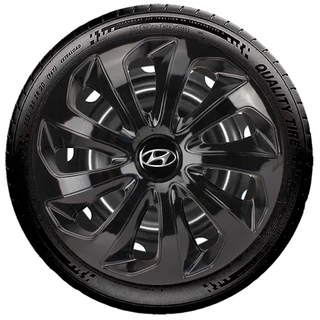 Kit 4 Carlota Velox Aro 15 Preta Hb20 Hatch Sedan