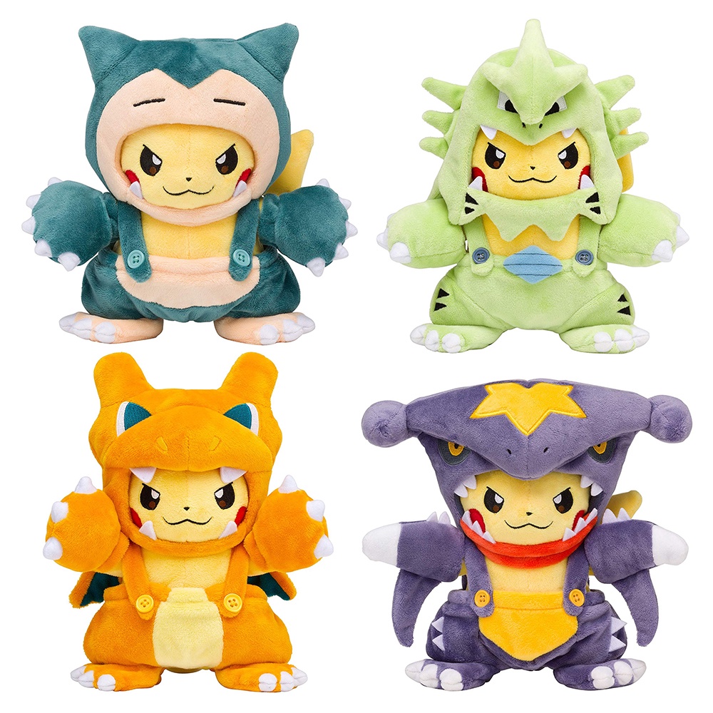 Cosplay Pikachu Peluche Boneca Pokemon Brinquedo De Pelúcia Eevee Charizard Snorlax Garchomp Tyranitar Hydreigon Anpharos Lucario Presentes Infantis