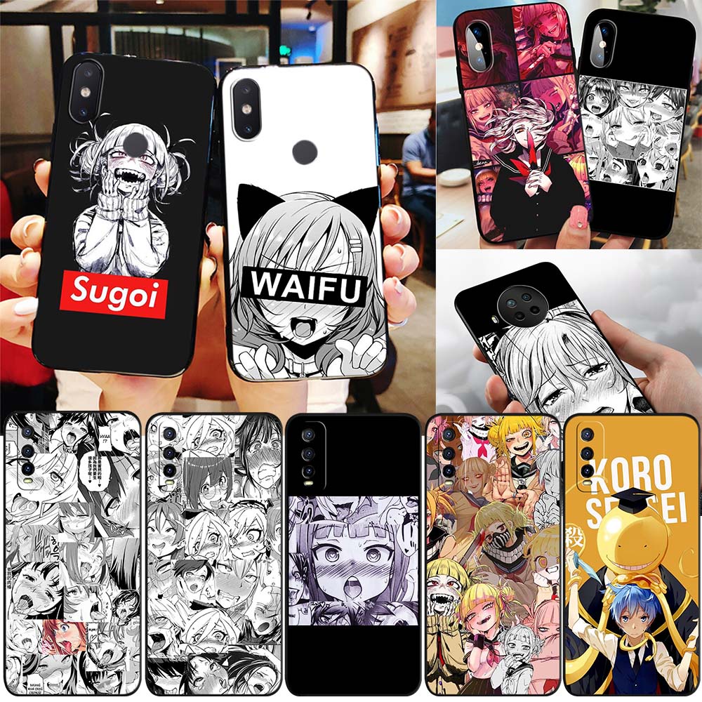 Xiaomi Poco X5 Pro C50 13 Capa De Silicone Preta TPU Macia Para Telefone SL2 Anime Girl Cartoon Japão Faces De Drool Bonitas