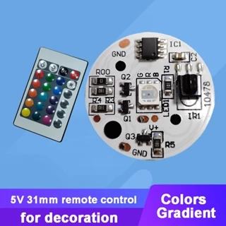 5V LED De Baixa Tensão 16 Cores De Placa Redonda Colorida Gradiente Fonte De Luz Com Controle Remoto