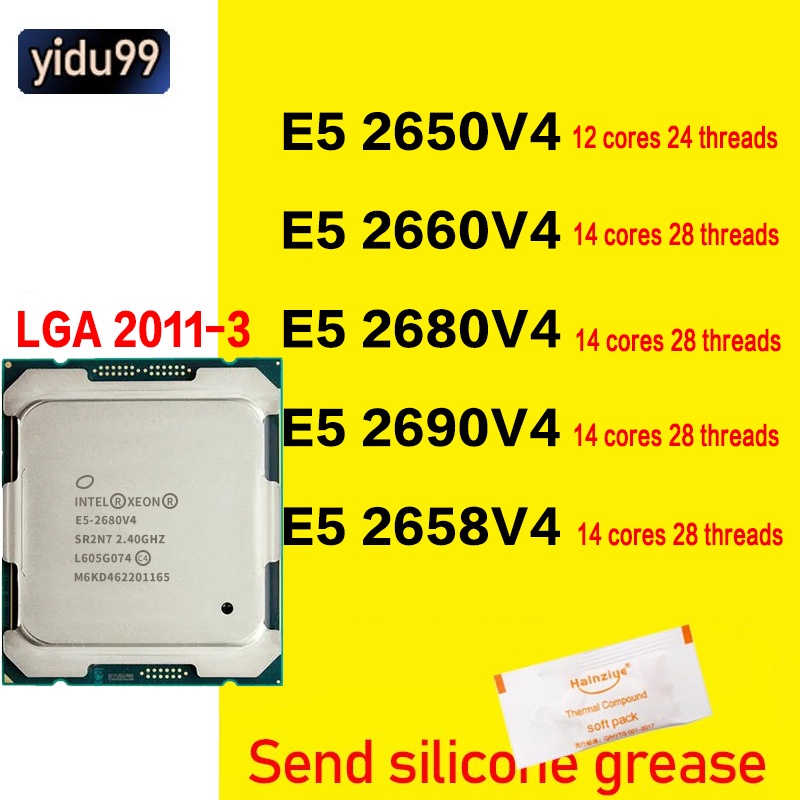 Intel/Xeon E5-2650V4 E5 2660V4 E5 2680V4 E5 2690V4 2690V4 2658V4 CPU versão oficial. Processador LGA 2011-pin X9