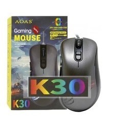 Mouse Gamer Jogo Com Fio K30 Aoas Com Led 3200 Dpi Profissional
