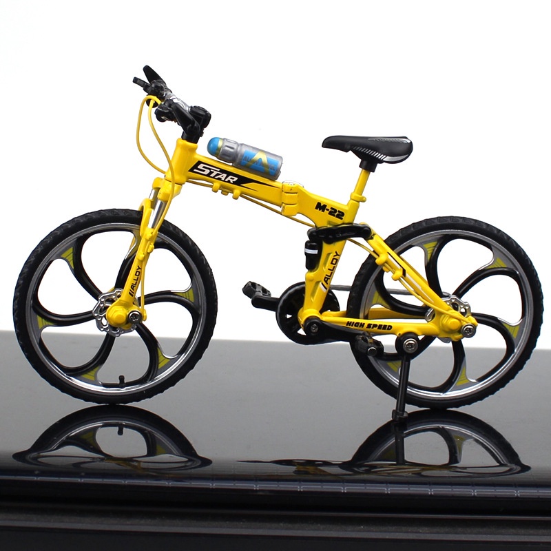 Mini Bicicleta De Juguete Escala 1:10 – Modelo De Aleación Con Pedales Y Manillar Giratorio, Decorativo Y Educativo