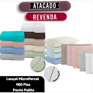 ATACADO Jogo Lencol Queen MICROPERCAL 3pcs 400Fios SORTIDOS