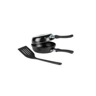 Kit Omeleteira E Espátula Brinox Ebony 2 Peças Preto