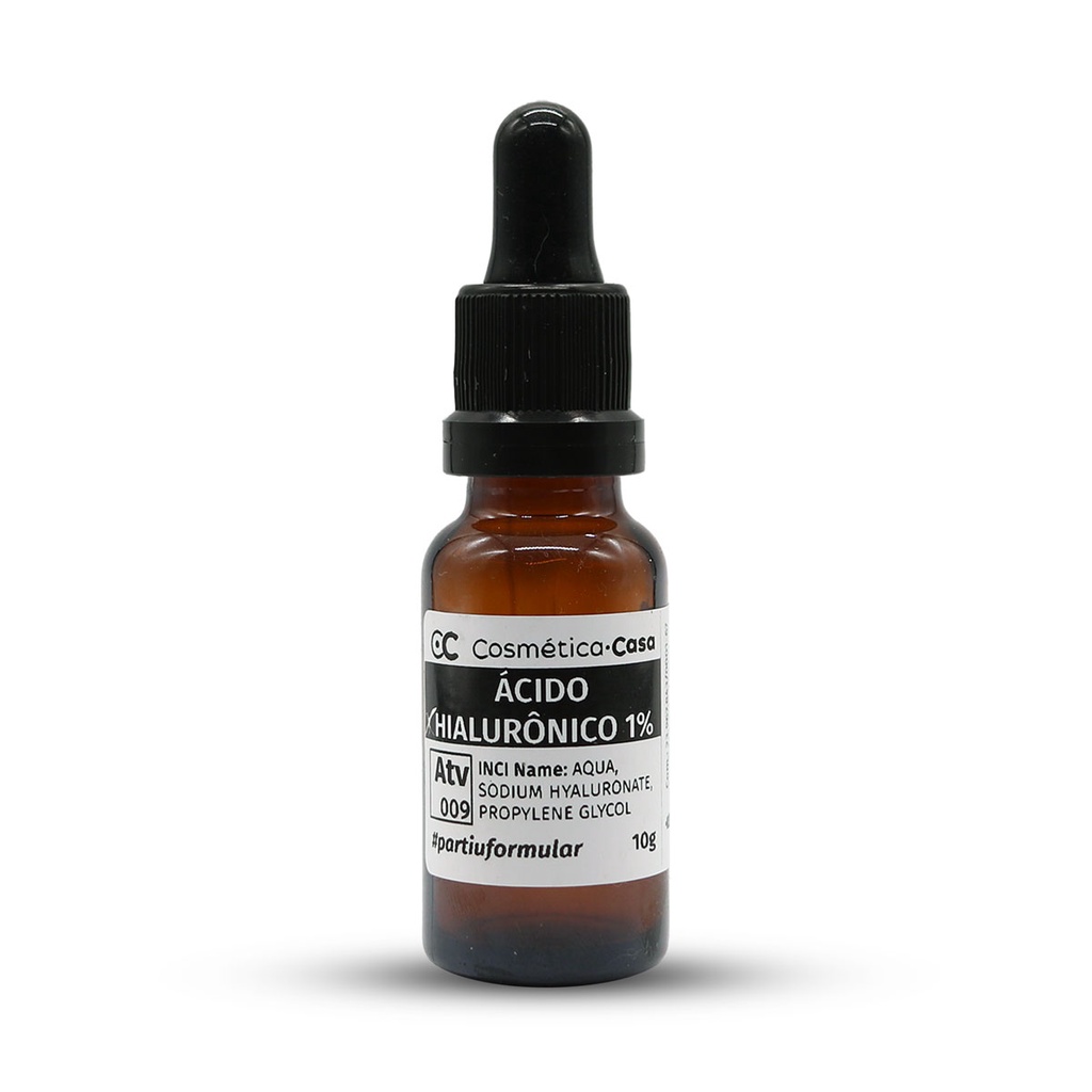 Ácido Hialurônico 1% (ativo cosmético concentrado para hidratação da pele e dos cabelos)