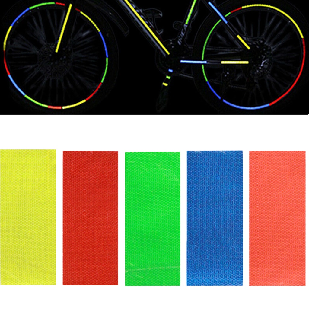 8 Pcs Adesivo Refletivo Para Pneus De Bicicleta Acessórios Bicicletas