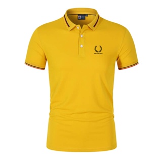 8 Cores fred perry Summer Business Men's Polo Shirt Manga Curta