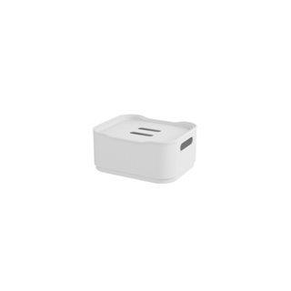 Cesta Organizadora com Tampa Pequena Coza Fit 18,5 x 15 x 8,3 cm Branco