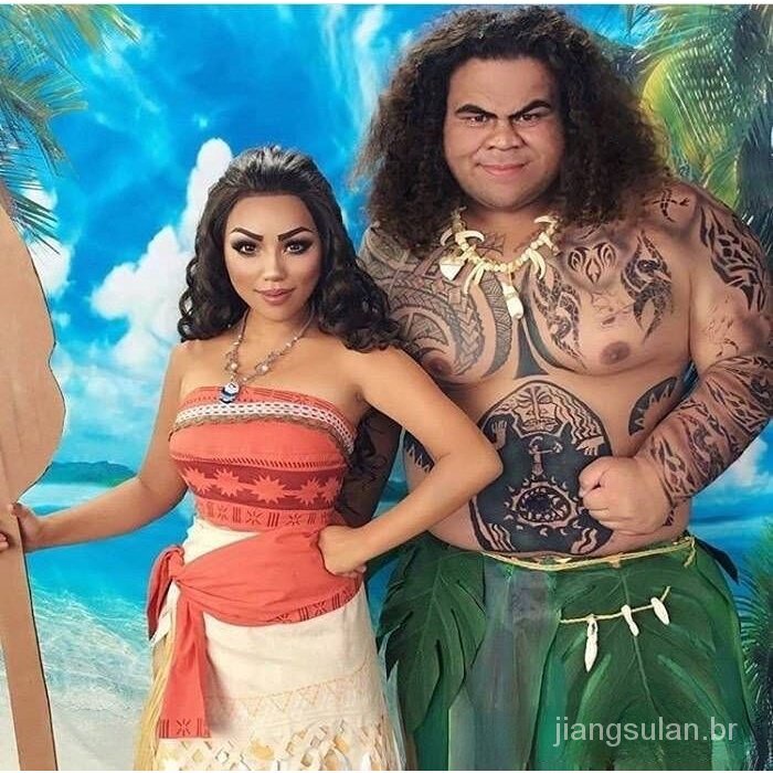 Cosplay Traje De Carnaval Festa De Halloween Vestido Princesa Moana Fantasia Feminina De Filme Adulto