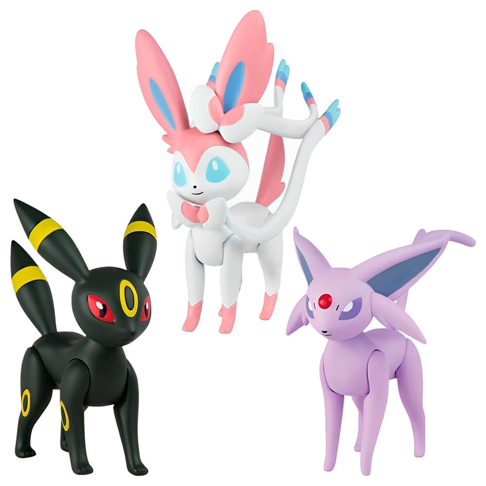 Bonecos Pokémon Action Pack - Umbreon + Sylveon + Espeon | TOMY