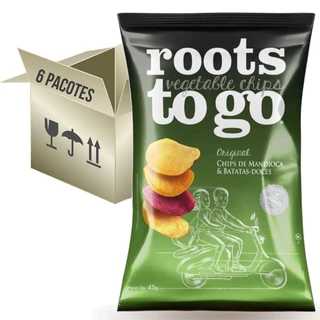 12x Chips Mandioca E Batata-Doce Roots To Go 45g