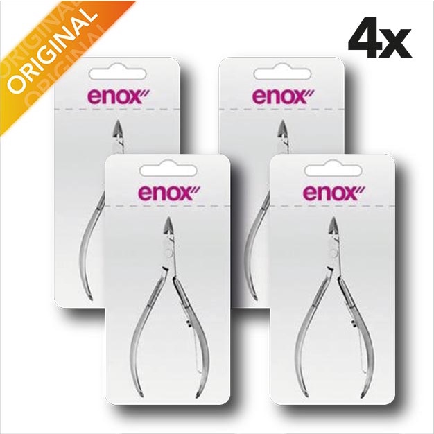 Kit 4 Alicate De Cutícula Profissional Original Lâminas Em Aço Inox Enox