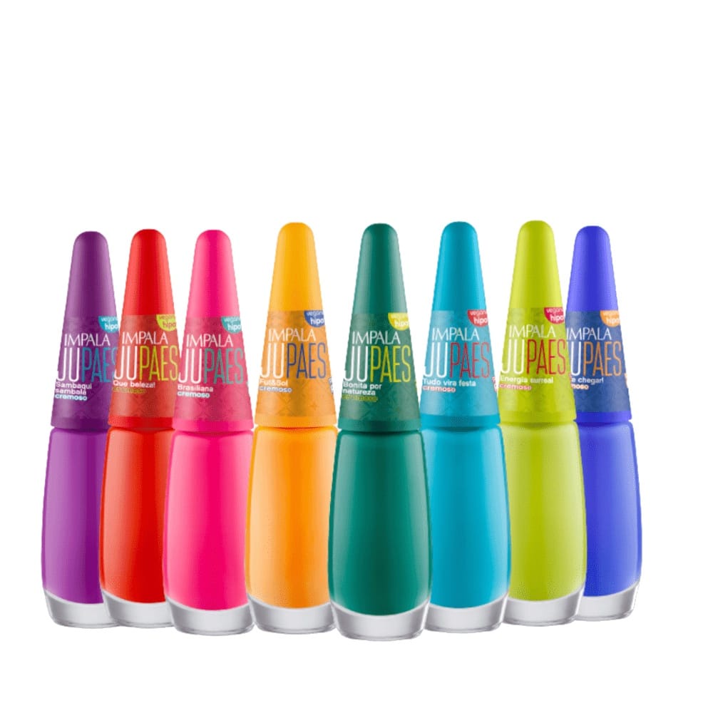 Kit 8 Esmaltes Ju Paes coleção Nosso Jeitinho Juliana Paes Impala 7,5ml