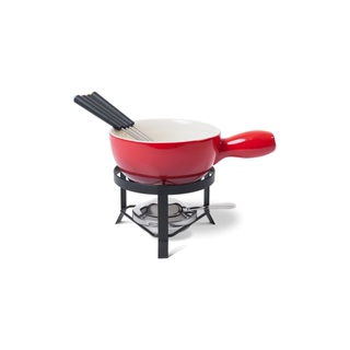 Conjunto Para Fondue Brinox Em Cerâmica 8 Peças Vermelho
