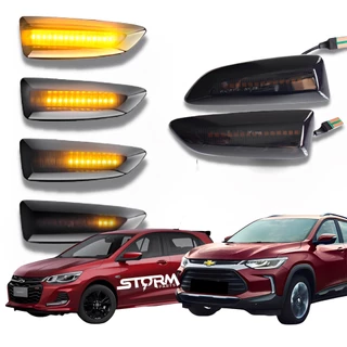 Kit Pisca Seta Dinâmica GM Chevrolet Onix Tracker SUV Plus Turbo Para-lama dianteiro Luz Led Lanterna Sequencial