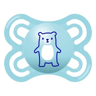 Chupeta Perfect Bico de Silicone 0m+ Azul - MAM Chupeta Perfect Bico de Silicone 0m+ Azul - MAM