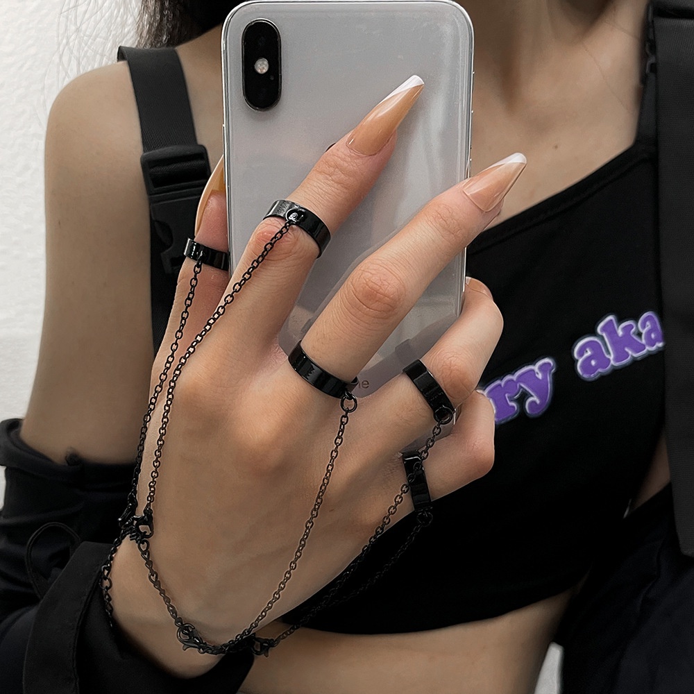 Pulseira Punk Da Moda Chique Intertravamento Frio Dedo Criativo Peça Única Pulseiras Punky Joalheria Acessórios Para Festa