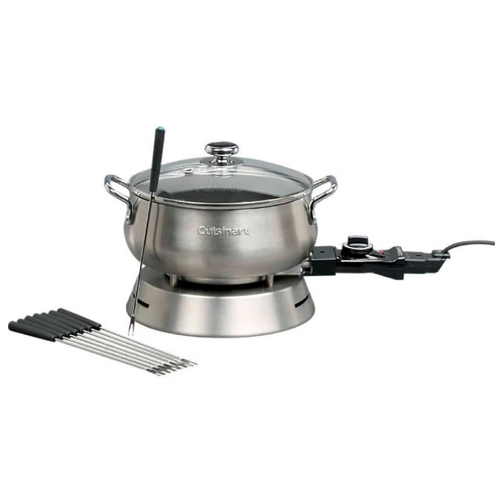 Panela Elétrica Para Fondue Cuisinart 1000W 220V Aço Escovado – CFO-50CBBRB