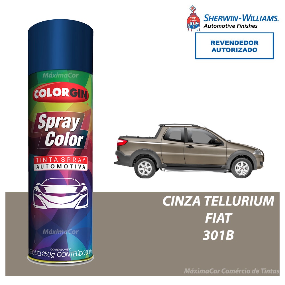 Tinta Spray Automotivo Cinza Tellurium FIAT 300ml