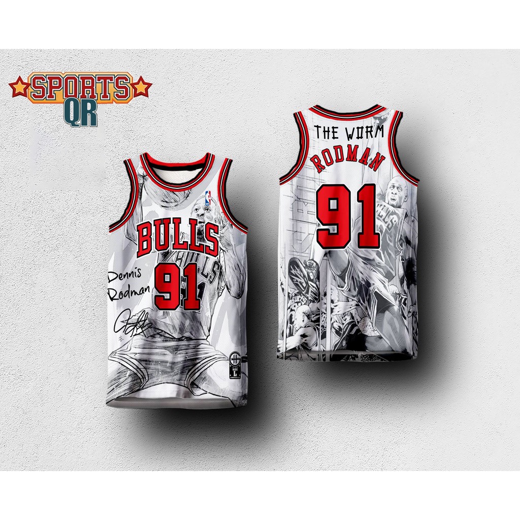 DENNIS RODMAN Touro Branco HG Conceito JERSEY