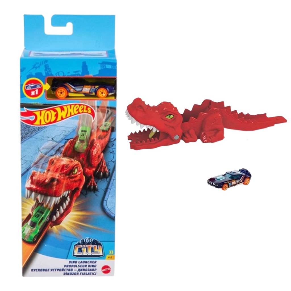 Hot Wheels City Lançador Nemesis Dinossauro T-Rex Com Carrinho Mattel ...