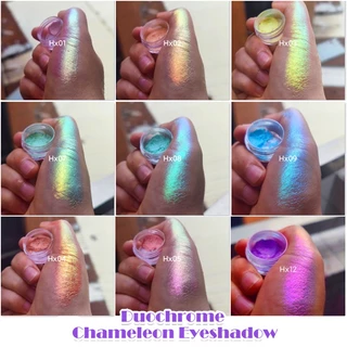 Ultra-Thin Iridescent Color Shift Holográfico Sombra Holográfica Destacador Multicromo Pigmentos De Mudança De Camaleão Duocromático