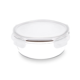 Pote Hermético Redondo De Vidro Brinox Lock & Stock 620 ml Natural