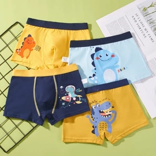 Cuecas De Algodão Puro 4 Peças Para Crianças Meninos Boxer Shorts Baby Design