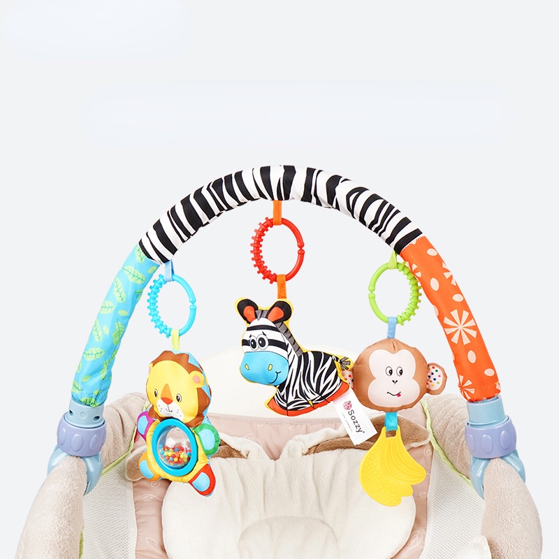 Carrinho De Passeio Bebê Sino Brinquedos De Pelúcia Rattle Toy Cute Recém Nascido Bebê's Pendurado Mobile Ring Bed Bell Pram Music