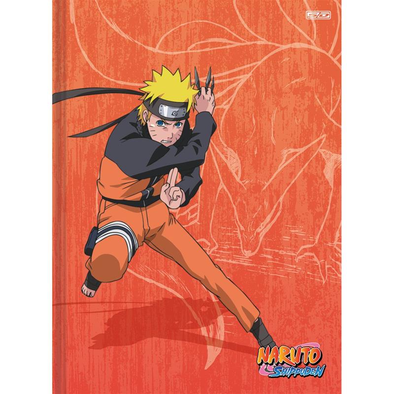 Caderno Naruto 1/4 Brochura Pequeno Capa Dura 80 Folhas SD