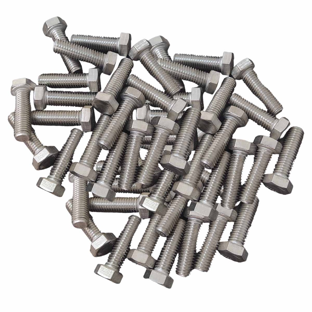 50 Un Parafuso Aço Inox Sextavado Polegada UNC 1/2