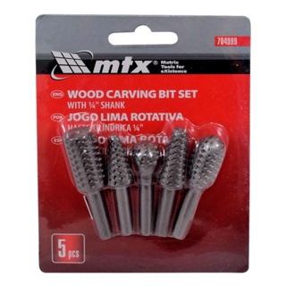 Kit 5 Limas Rotativas Para Madeira Furadeira Acabamento Haste 6mm Mtx