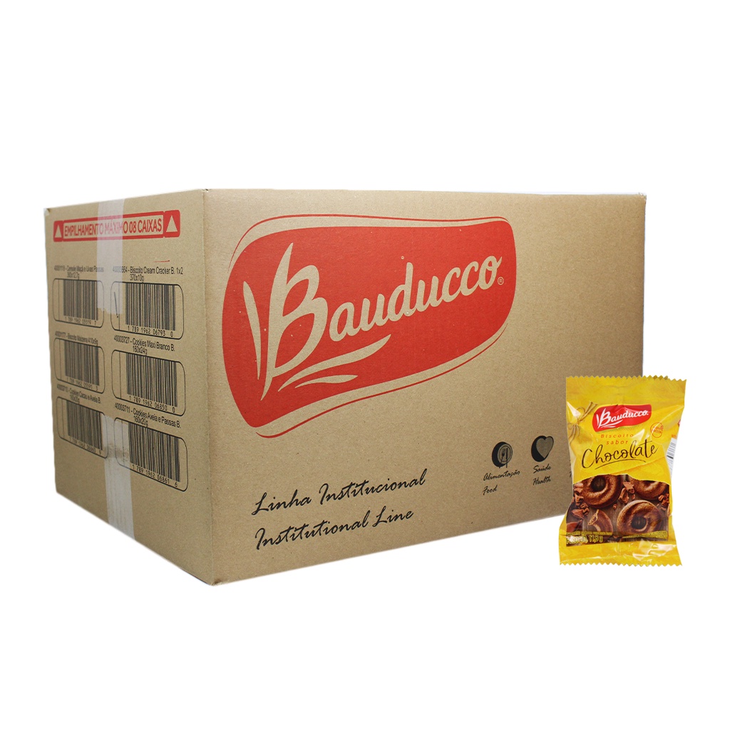Rosquinha de Chocolate Biscoito Bauducco Sachês 11,8g 100 Pacotes em  Promoção na Americanas