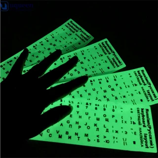 UQ Adesivos De Teclado Luminoso À Prova D'água Layout De Filme Protetor Com Letras De Botão Alfabeto Para Computador