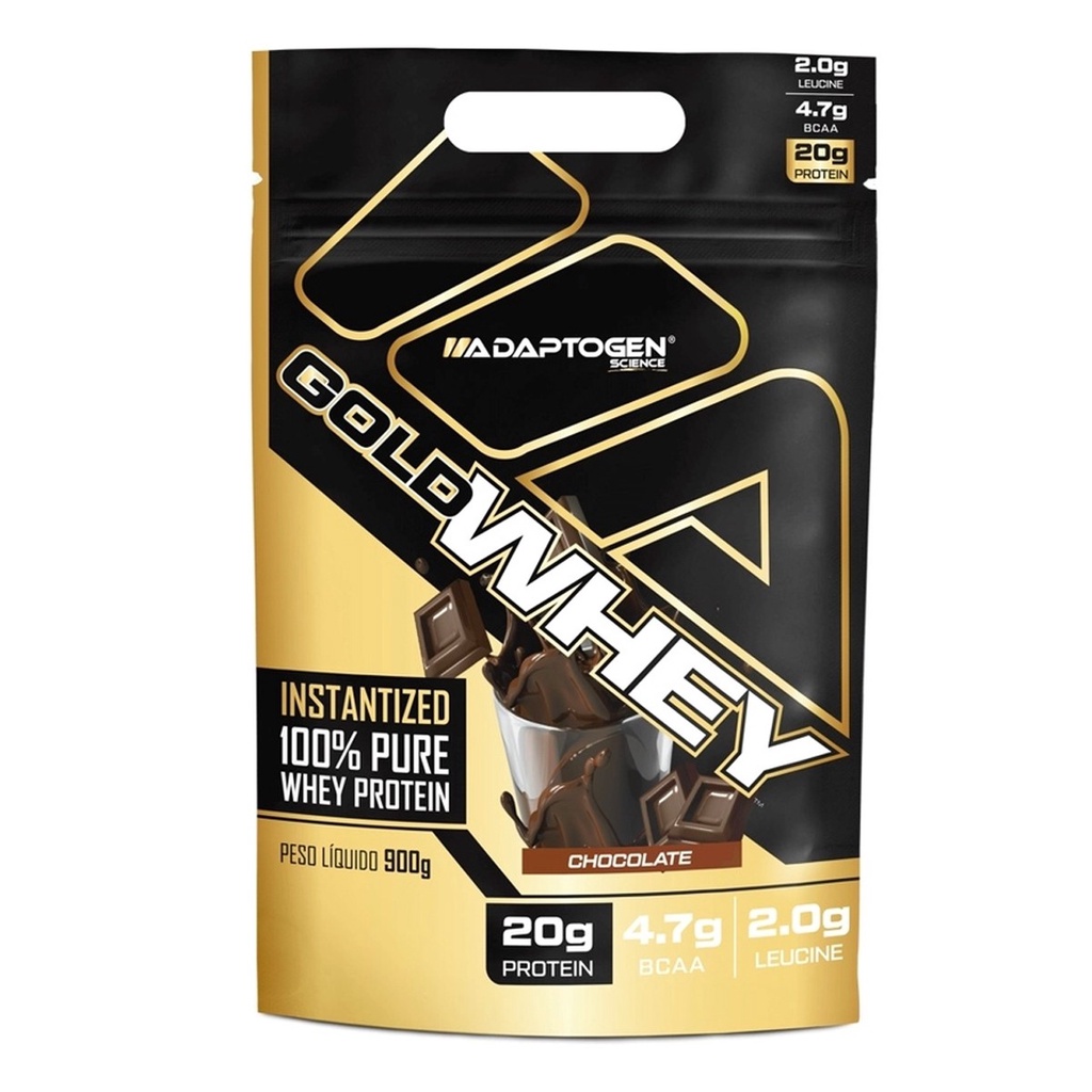 Gold Whey 900g – Adaptogen -Whey protein concentrado Gourmet