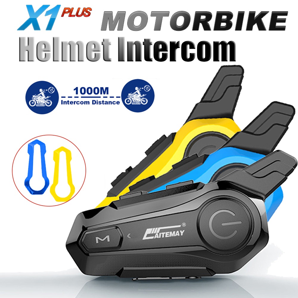 Novo intercomunicador De Capacete De Motocicleta X1 Bluetooth 1000M À Prova D'água Redução De Ruído Sem Fio Para 2Rider